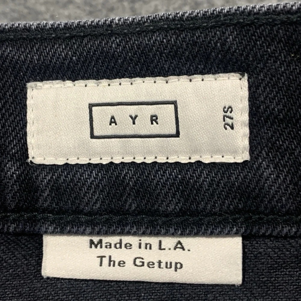AYR The Getup Balloon Barrel Jeans Womens 27S Black Denim Pants Film Noir - Picture 8 of 13